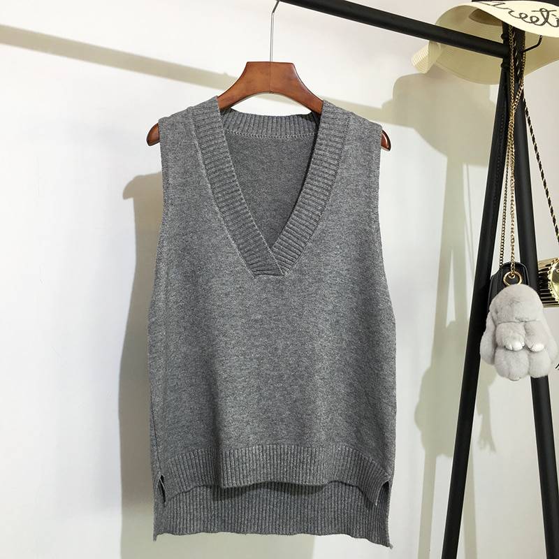 Women’s V-Neck Knitted Vest New Arrivals Women's Fashion size: One Size