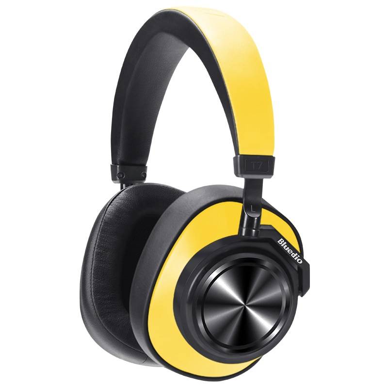 Active Noise Cancelling Bluetooth Headphones Gadgets & Electronics color: Black|Red|T7Plus SD card slot|Yellow