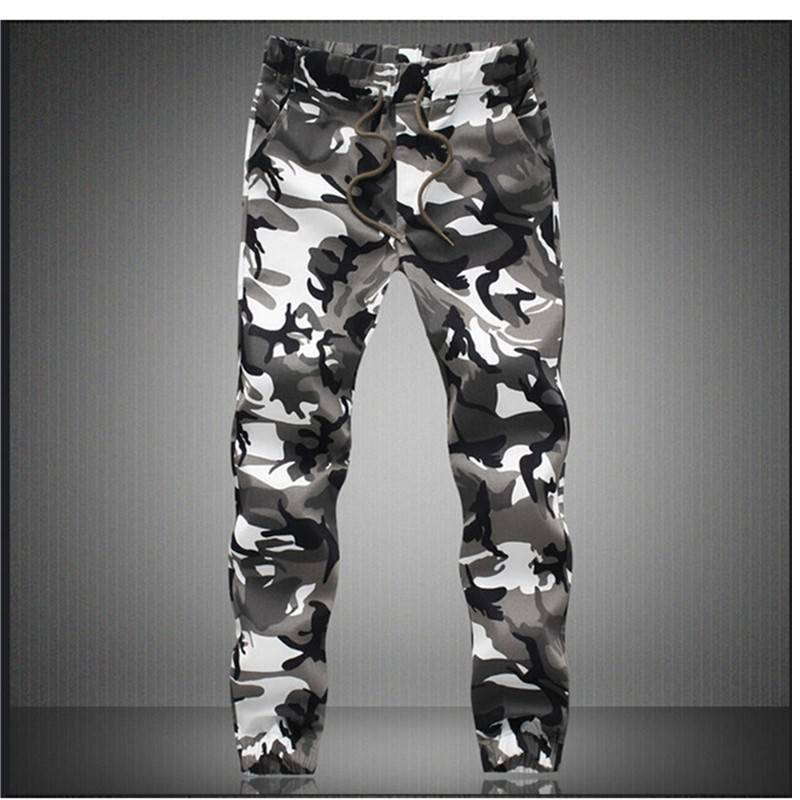 Cute Camouflage Cotton Men’s Pants Men's Fashion color: Green|Grey|White