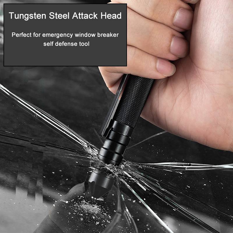 High-Quality 3in1 Tactical Pen Self Defense Emergency Tool Outdoor Fun color: 5 Refills Black|5 Refills Blue|Pen|Pen With Box