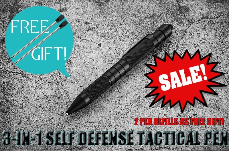 High-Quality 3in1 Tactical Pen Self Defense Emergency Tool