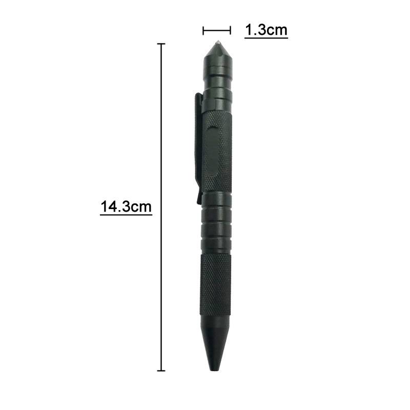 High-Quality 3in1 Tactical Pen Self Defense Emergency Tool Outdoor Fun color: 5 Refills Black|5 Refills Blue|Pen|Pen With Box