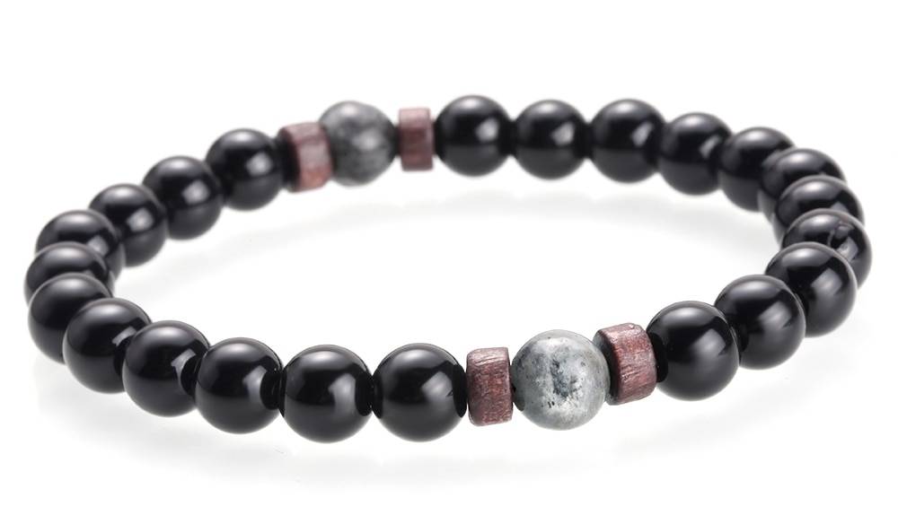 Men's Natural Moonstone Beaded Bracelet