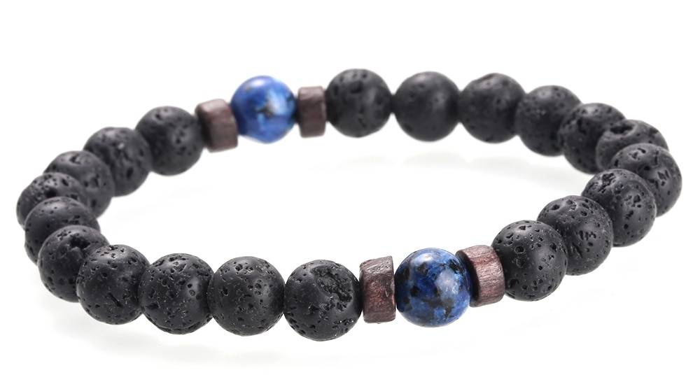 Men's Natural Moonstone Beaded Bracelet