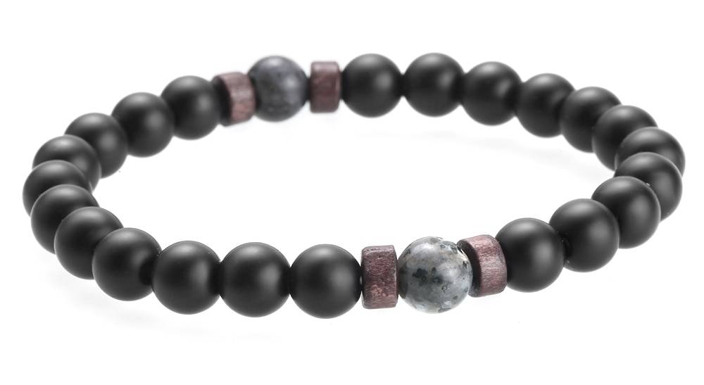 Men's Natural Moonstone Beaded Bracelet