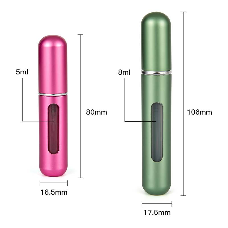 Mini Refillable Perfume Bottles Portable Atomizer Spray Perfume Refillable Bottles color: 5B-Blue|5B-Gold|5B-Green|5B-Pink|5B-Purple|5B-Red|5B-Rose|5B-Silver|5ml-Black|5ml-Blue|5ml-Gold|5ml-Pink|5ml-Silver|8ml-Black|8ml-Blue|8ml-Coffee|8ml-Gold|8ml-Gold|8ml-Green|8ml-Pink|8ml-Pink|8ml-Red|8ml-Rose|8ml-Silver|8ml-Silver|8ml-XBJ