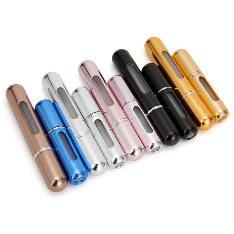 Mini Refillable Perfume Bottles Portable Atomizer Spray Perfume Refillable Bottles color: 5B-Blue|5B-Gold|5B-Green|5B-Pink|5B-Purple|5B-Red|5B-Rose|5B-Silver|5ml-Black|5ml-Blue|5ml-Gold|5ml-Pink|5ml-Silver|8ml-Black|8ml-Blue|8ml-Coffee|8ml-Gold|8ml-Gold|8ml-Green|8ml-Pink|8ml-Pink|8ml-Red|8ml-Rose|8ml-Silver|8ml-Silver|8ml-XBJ