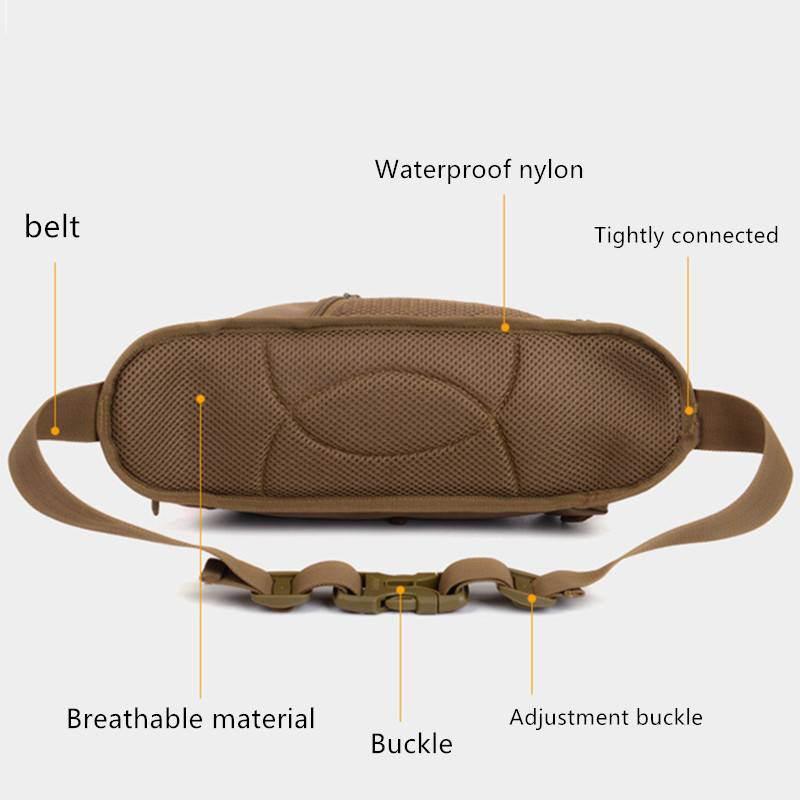 Multifunctional Outdoor Waist Bag metal detector Fishing Tackle Bags & Shoes Luggage & Bags Luggage & Travel Bags color: Green|Khaki