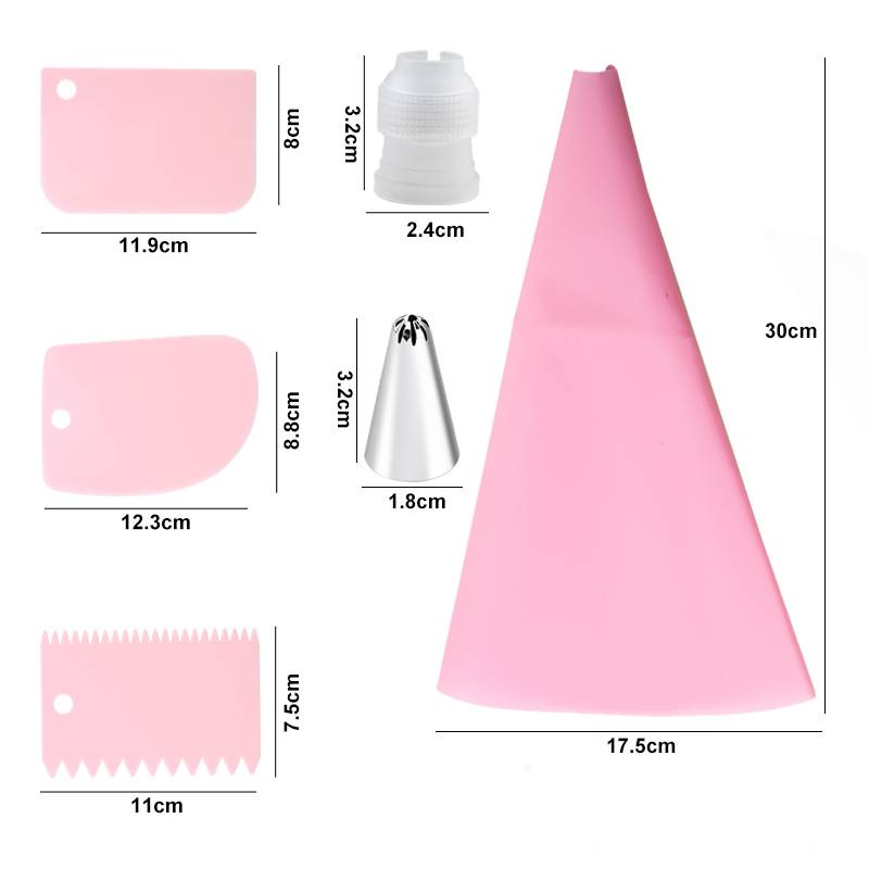 Cream Nozzles Bag Set for Cake, Pastry, and Confectionery Food Items Tools & Pots color: SET1 Blue|SET1 Pink|SET1 White|SET2 Blue|SET2 Pink|SET2 White|SET3 Blue|SET3 Pink|SET3 White