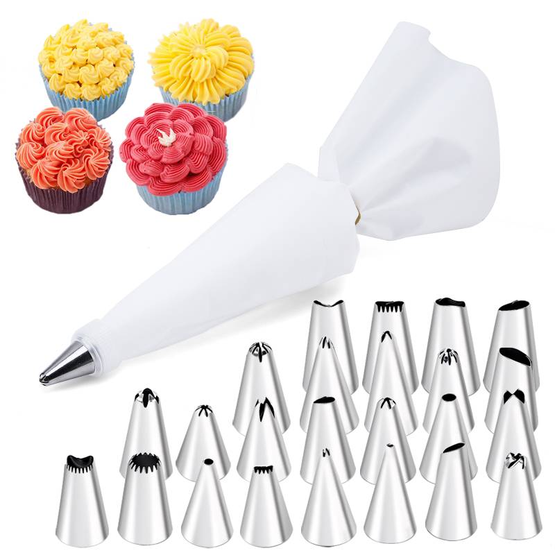 Cream Nozzles Bag Set for Cake, Pastry, and Confectionery Food Items Tools & Pots color: SET1 Blue|SET1 Pink|SET1 White|SET2 Blue|SET2 Pink|SET2 White|SET3 Blue|SET3 Pink|SET3 White