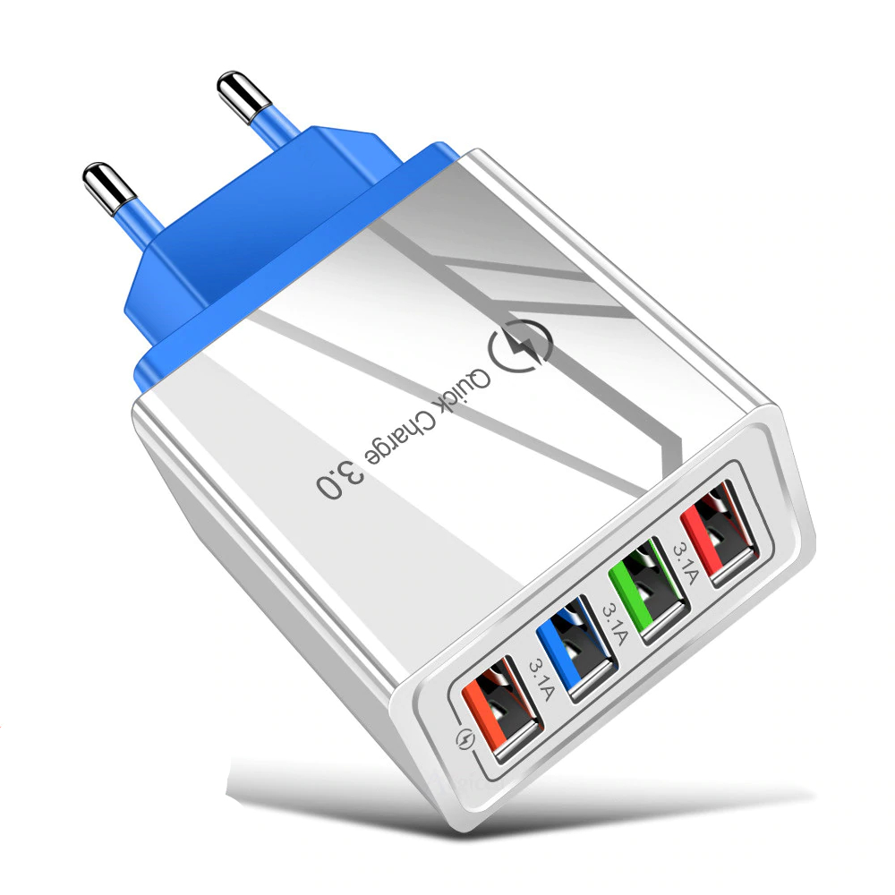 Fast USB Wall Charger Portable Multi Port Phone Adapter Uncategorized plug-type: EU|US