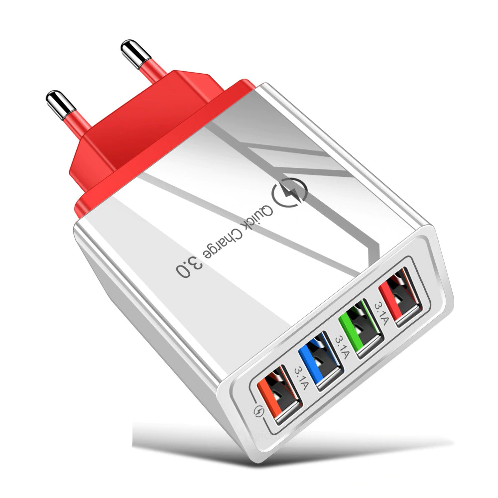 Fast USB Wall Charger Portable Multi Port Phone Adapter Uncategorized plug-type: EU|US