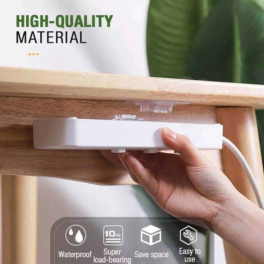 Strong-Adhesive Wall Hooks Hanger Transparent Double-Sided Electrical Equipments & Supplies Home Appliances color: 1 Pair|10 Pairs|5 Pairs