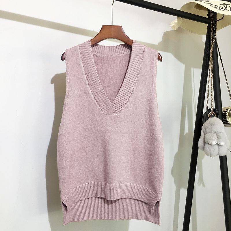 Women's V-Neck Knitted Vest