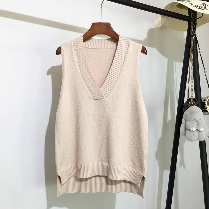 Women's V-Neck Knitted Vest