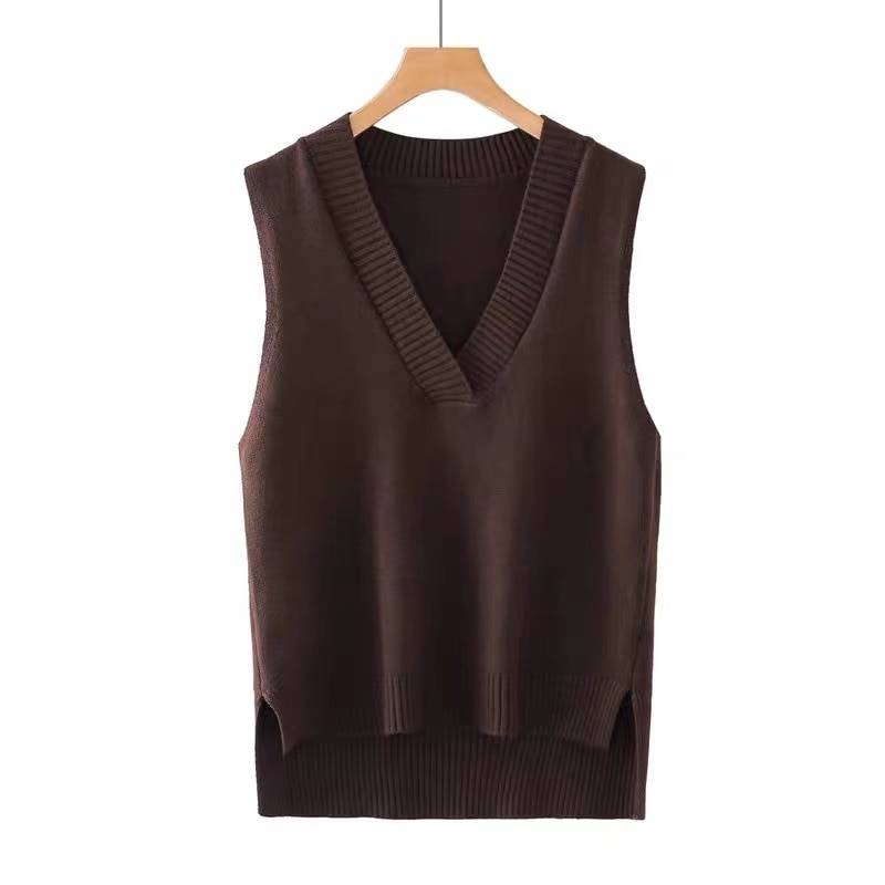 Women's V-Neck Knitted Vest