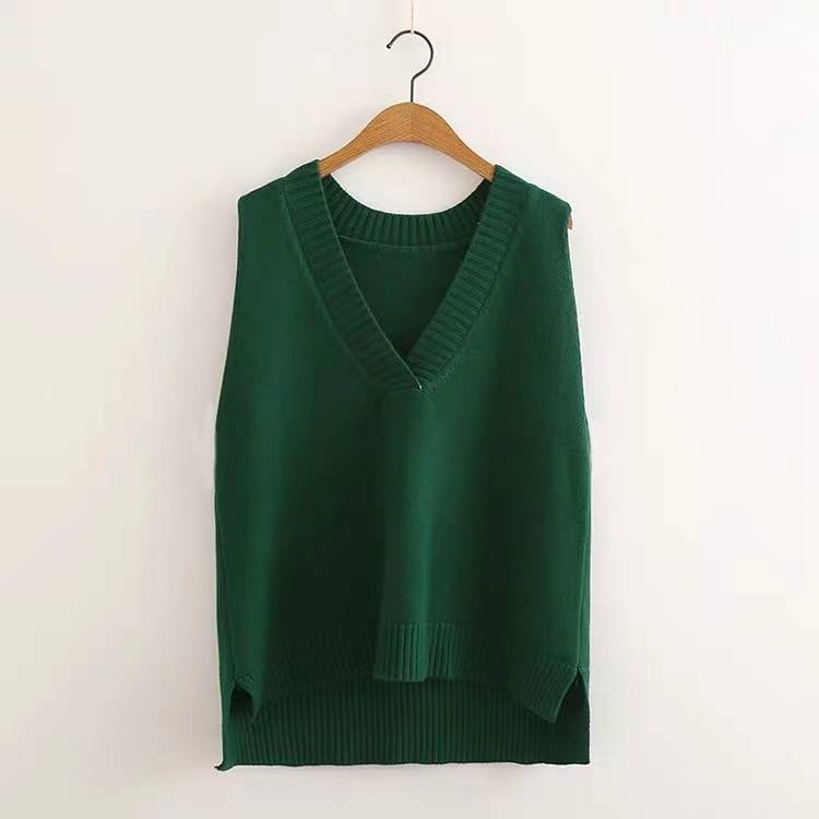 Women's V-Neck Knitted Vest