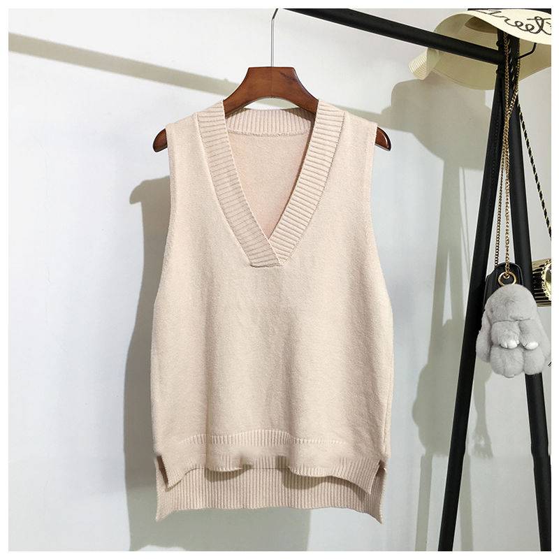 Women's V-Neck Knitted Vest