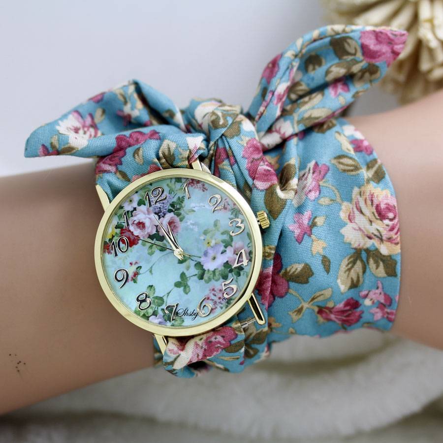 Flower Cloth Ladies Wristwatch Women Fashion Dress Watch Jewelry & Watches color: ks01 watch|ks02 watch|ks03 watch|ks04 watch|ks05 watch|ks06 watch|ks07 watch|ks08 watch|ks09 watch|ks10 watch|ks11 watch|ks12 watch|ks13 watch