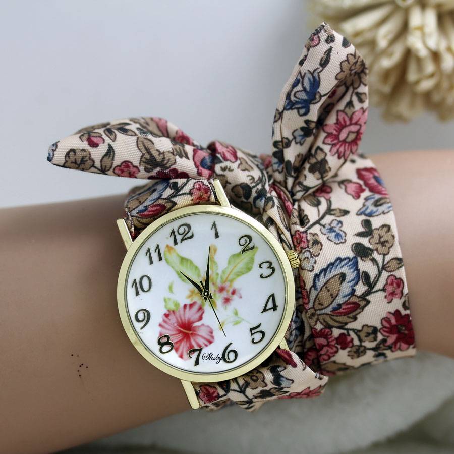 Flower Cloth Ladies Wristwatch Women Fashion Dress Watch Jewelry & Watches color: ks01 watch|ks02 watch|ks03 watch|ks04 watch|ks05 watch|ks06 watch|ks07 watch|ks08 watch|ks09 watch|ks10 watch|ks11 watch|ks12 watch|ks13 watch