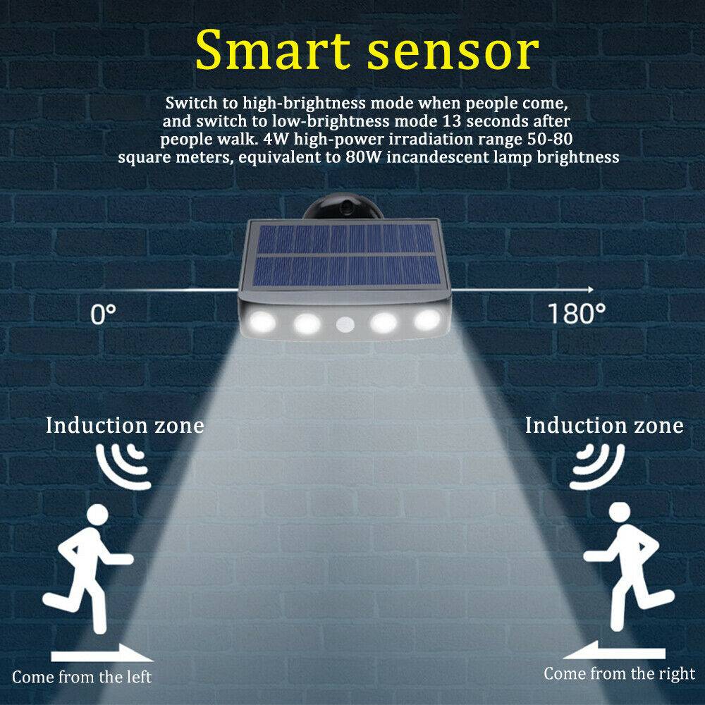 Outdoor Solar LED Streetlamp Motion Sensor Waterproof Wall Lamp