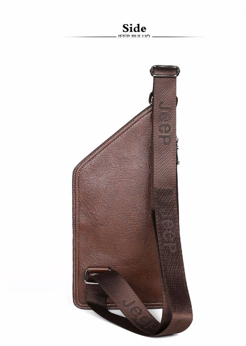 Cross-body Leather Chest Bag for Young Men