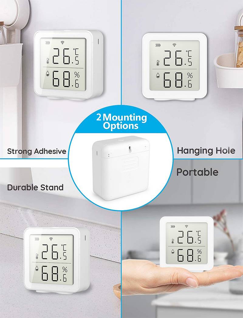 Home Temperature & Humidity Sensor wifi with LED Screen