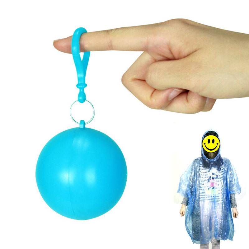 Portable Vinyl Rain Coat Outdoor Waterproof Emergency Ball New Arrivals Sports & Outdoors color: Blue|Dark Blue|Green|Red|White|Yellow