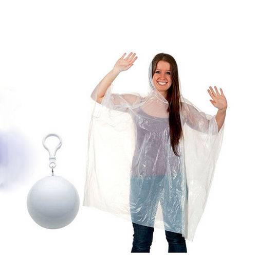 Portable Vinyl Rain Coat Outdoor Waterproof Emergency Ball New Arrivals Sports & Outdoors color: Blue|Dark Blue|Green|Red|White|Yellow