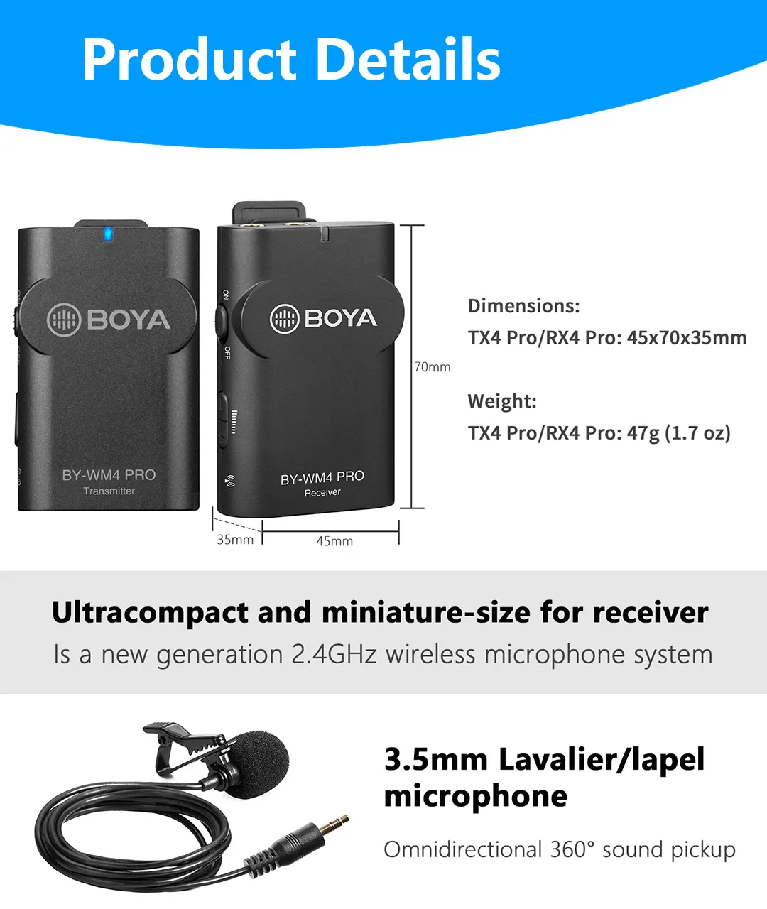 BOYA BY-WM4 PRO Wireless Microphone Gadgets & Electronics New Arrivals 1ef722433d607dd9d2b8b7: CN Store