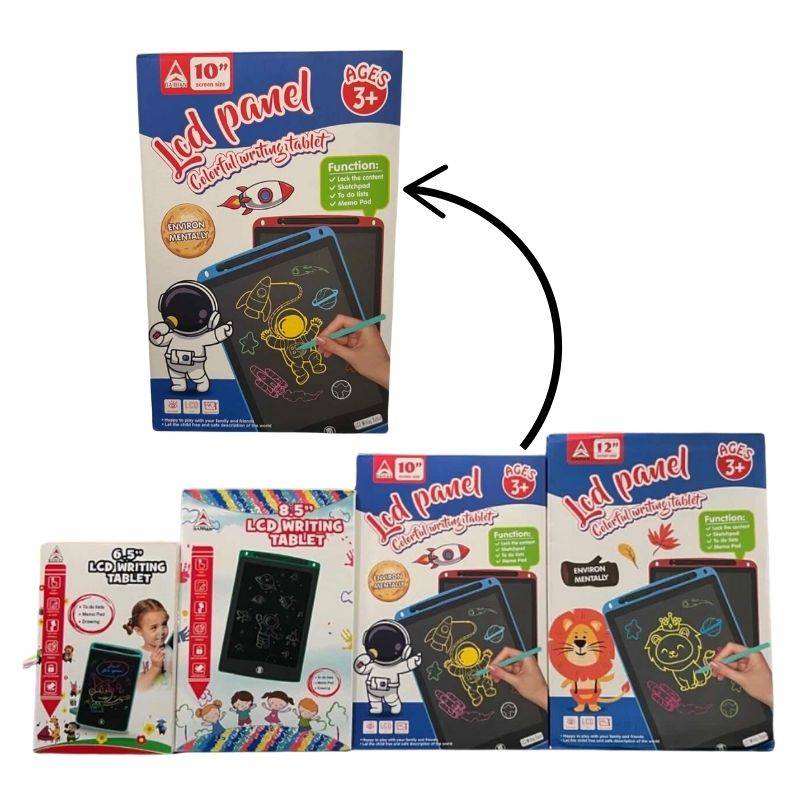 10 Inch Multi-Color LCD Writing Tablet Kids - Box packing