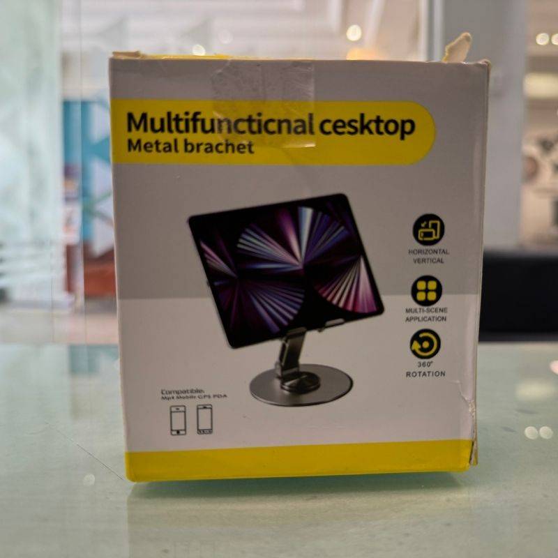 360 Rotating Phone Stand, Foldable Metal Holder - Main view