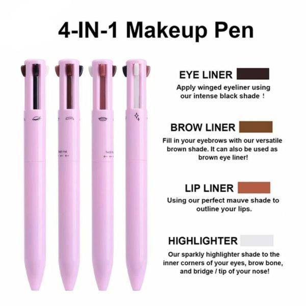 4-in-1 Makeup Pen Waterproof Eyeliner Brow Shadow 2025 - Four in one