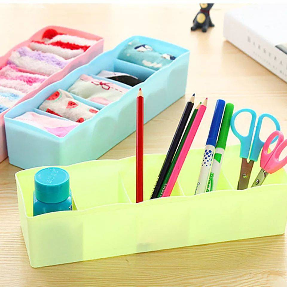 5 Grid Multipurpose Storage Box Slant Organizer - Using view
