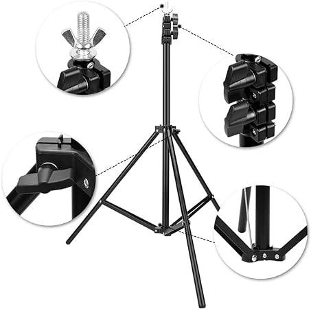 7 Ft Ring Light Stand for Photography & Video - All adjustments