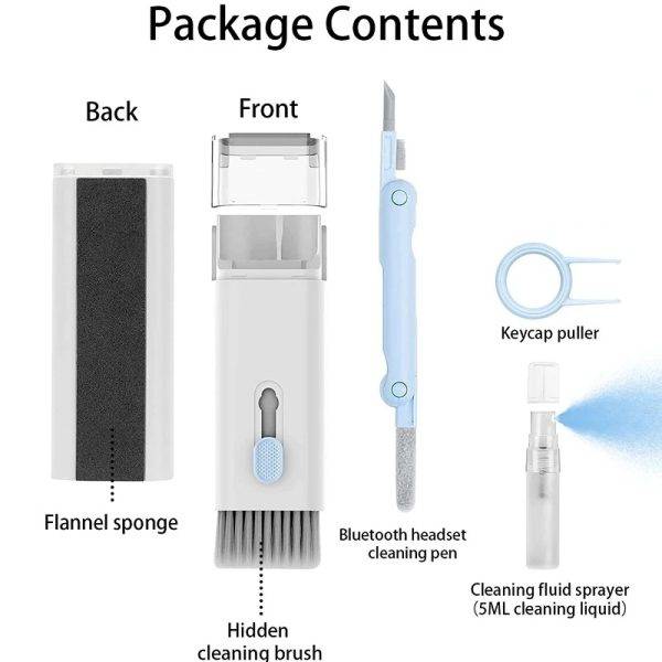 7-in-1 Electronic Cleaning Kit for Keyboard & Devices - Package contents