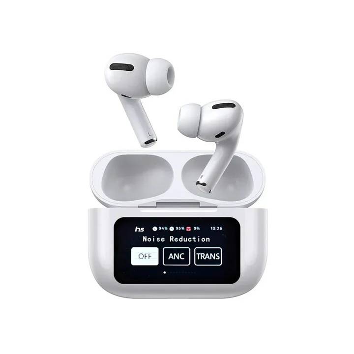 A9-Pro ANC AirPods White Touch Screen Bluetooth 5.4 - Airpods setting panel
