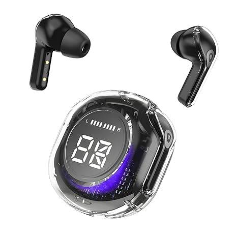 Air 39 Transparent Bluetooth Earbuds Bass ENC 5.3 Air 39 Transparent Bluetooth Earbuds Bass ENC 5.3 - Display with buds