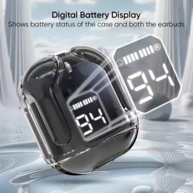 Air31 Wireless Earbuds Transparent Bluetooth 5.3 Bass Air31 Wireless Earbuds Transparent Bluetooth 5.3 Bass - Digital battery display