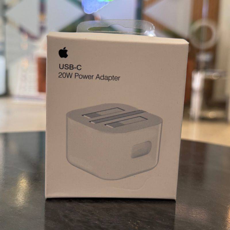 Apple 20W USB-C Power Adapter AAA Quality Fast Charger - Box display on table