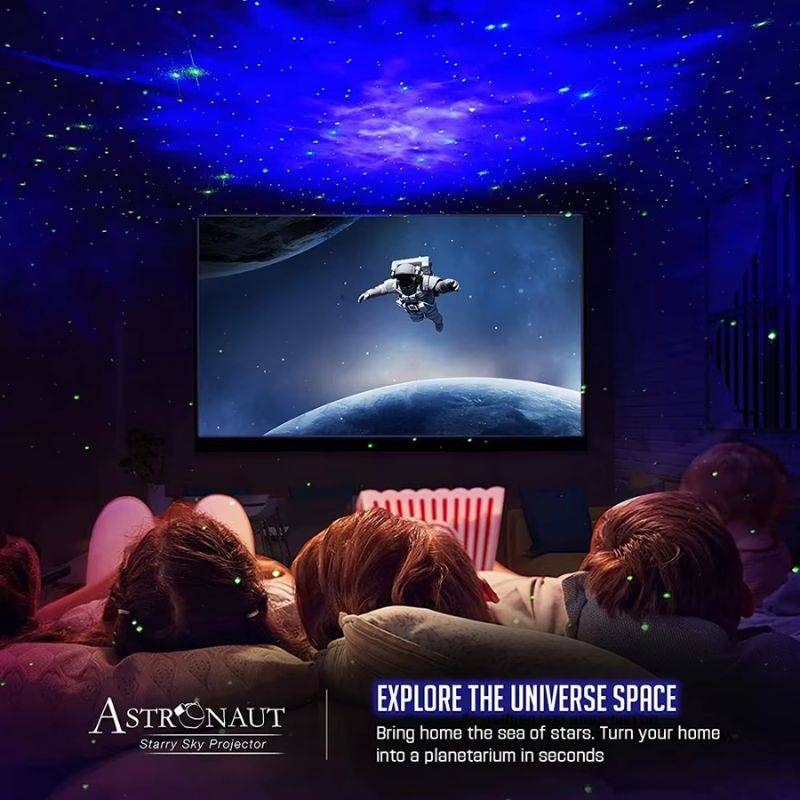 Astronaut Star Projector Night Light Nebula Remote - A space like atmosphere