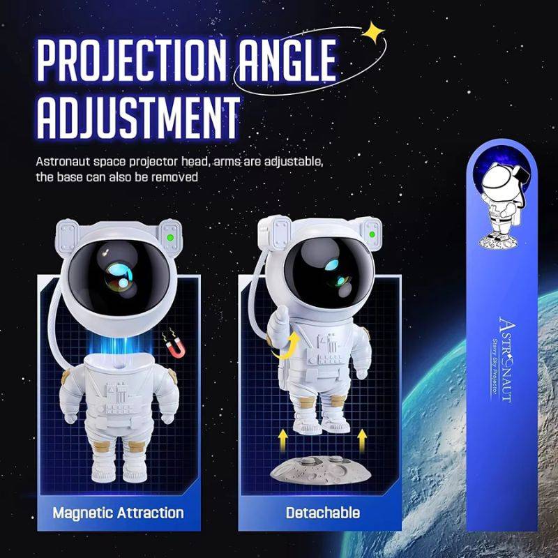 Astronaut Star Projector Night Light Nebula Remote - Main full view