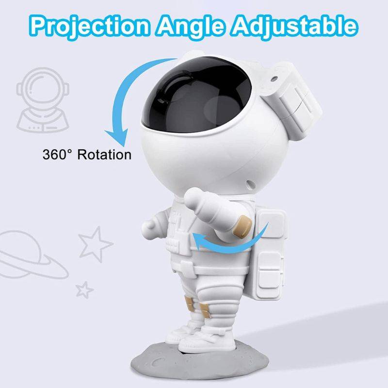 Astronaut Star Projector Night Light Nebula Remote - Projection angle setting