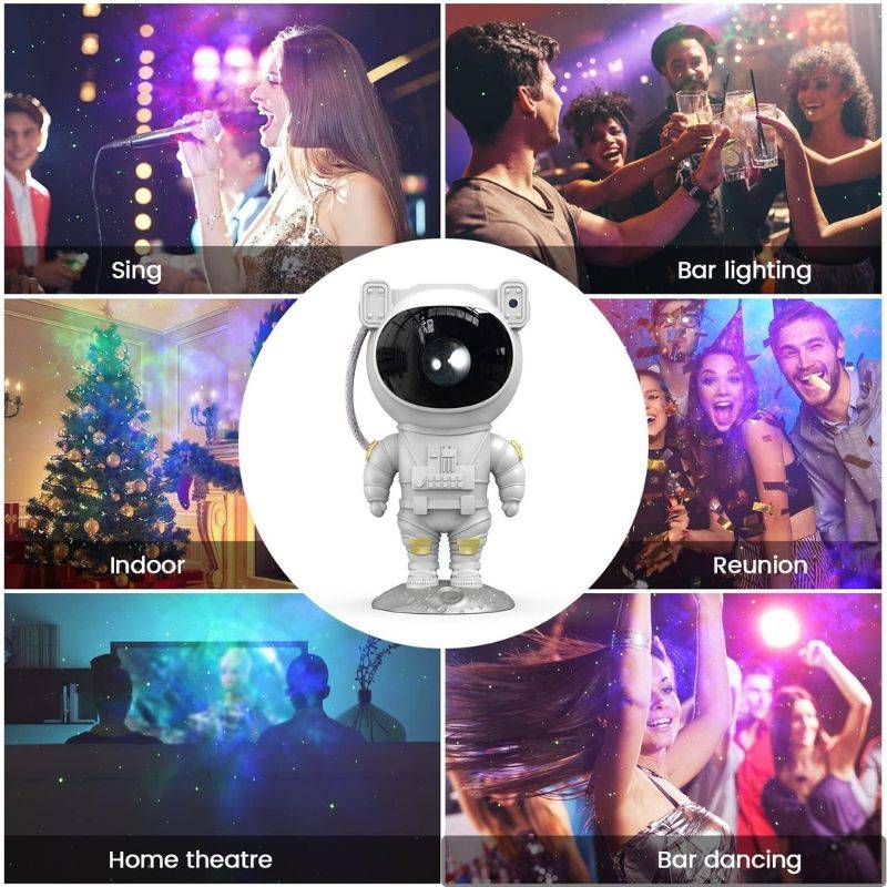 Astronaut Star Projector Night Light Nebula Remote - Use at various events