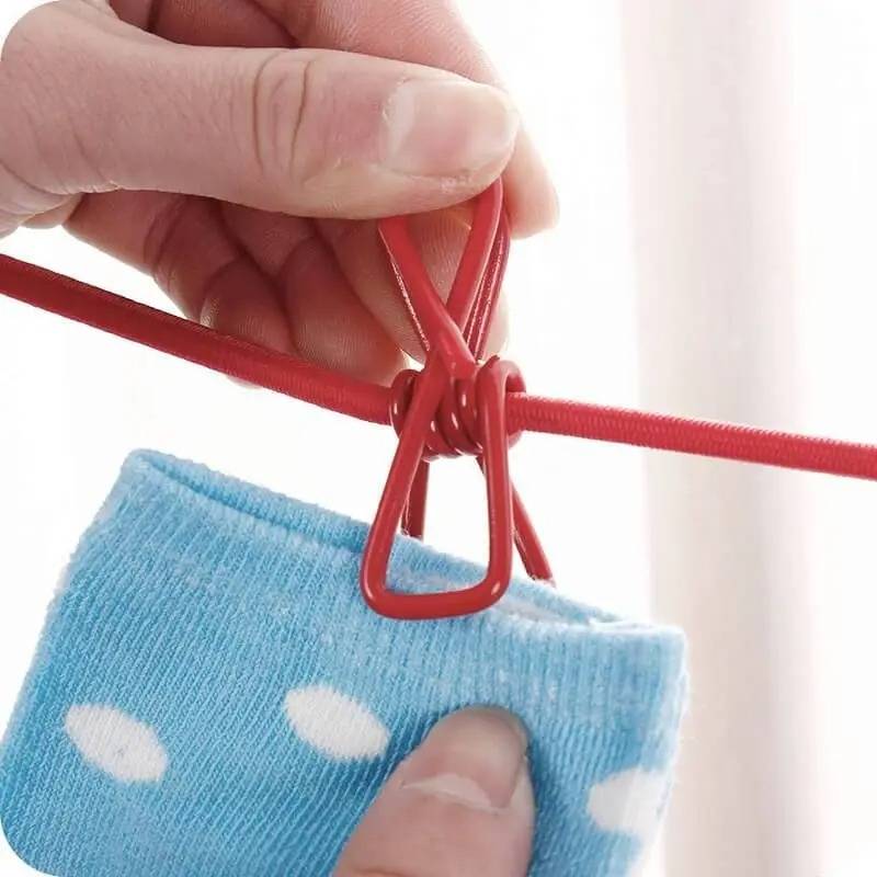 Brand Bytes Portable Drying Rope 12 Clips Travel 2025 - Clip view