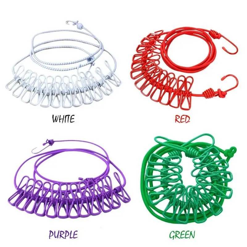 Brand Bytes Portable Drying Rope 12 Clips Travel 2025 - Main view