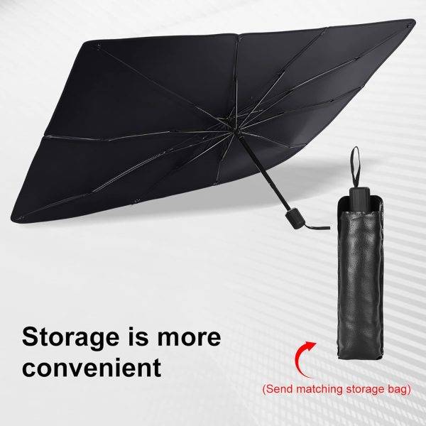 Car Windshield Umbrella Sunshade with UV Protection Car Windshield Umbrella Sunshade with UV Protection - With storage bag