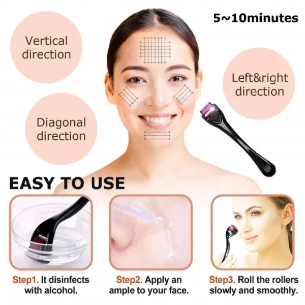 Derma Roller 0.5mm 540 Titanium Hair Skin Therapy 2025 - How to use