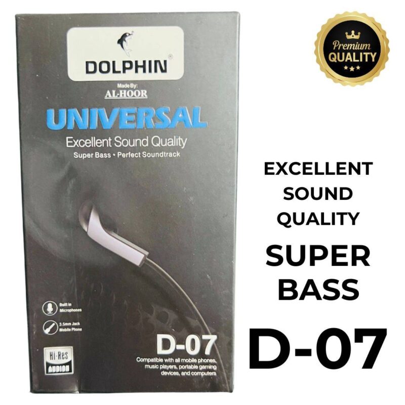 Dolphin D-07 Handsfree Super Bass In-Ear Earphones - Main full view
