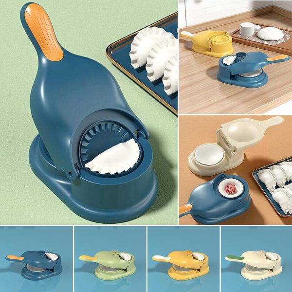 Dumpling Maker Plate Set with Samosa Press & Plates Dumpling Maker Plate Set with Samosa Press & Plates - Dumpling and plates